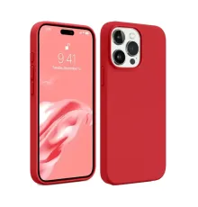 Apple iPhone 15 Pro Max Kılıf First Silikon - Kırmızı