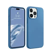 Apple iPhone 15 Pro Max Kılıf First Silikon - Mavi