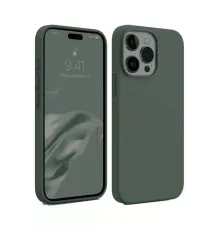 Apple iPhone 15 Pro Max Kılıf First Silikon - Koyu Yeşil