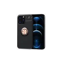 Apple iPhone 13 Pro Kılıf Range Yüzüklü Silikon - Siyah-Gold