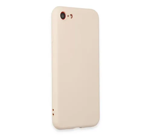 Apple iPhone 7 Kılıf First Silikon - Krem