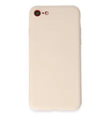 Apple iPhone 7 Kılıf First Silikon - Krem