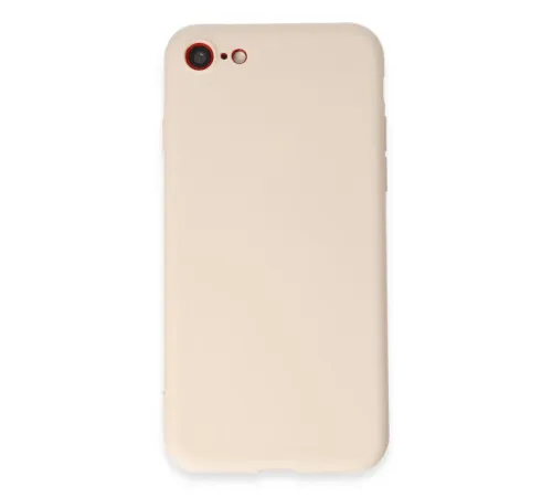 Apple iPhone 7 Kılıf First Silikon - Krem