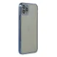 Apple iPhone 11 Pro Max Kılıf Lensli Silikon - Açık Mavi