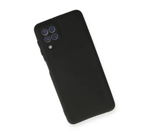 Samsung Galaxy A22 Kılıf First Silikon - Siyah