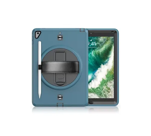 Apple iPad 5 Air 9.7 Kılıf Strap-C Otterbox Tablet Kapak - Mavi
