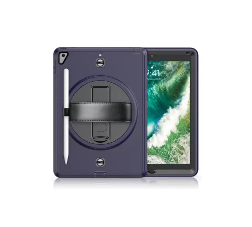 Apple iPad 5 Air 9.7 Kılıf Strap-C Otterbox Tablet Kapak - Lacivert
