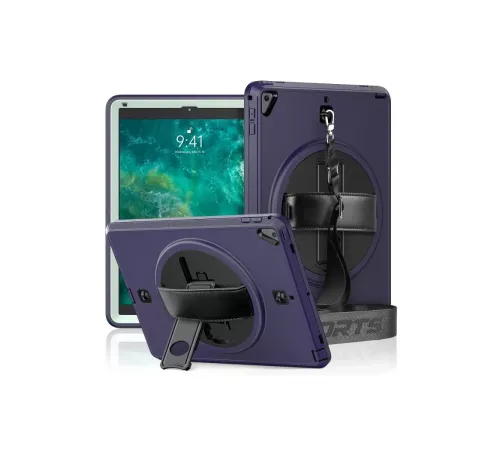 Apple iPad 5 Air 9.7 Kılıf Strap-C Otterbox Tablet Kapak - Lacivert