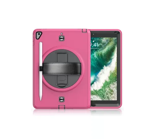 Apple iPad 5 Air 9.7 Kılıf Strap-C Otterbox Tablet Kapak - Pembe