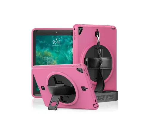 Apple iPad 5 Air 9.7 Kılıf Strap-C Otterbox Tablet Kapak - Pembe