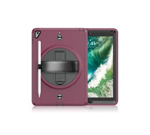 Apple iPad 5 Air 9.7 Kılıf Strap-C Otterbox Tablet Kapak - Mürdüm