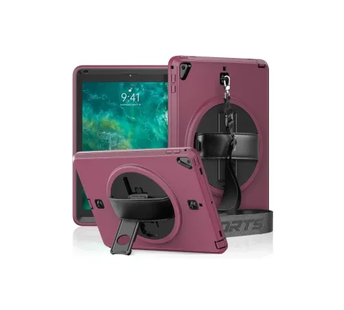 Apple iPad 5 Air 9.7 Kılıf Strap-C Otterbox Tablet Kapak - Mürdüm