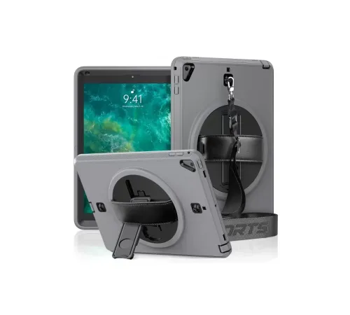 Apple iPad 5 Air 9.7 Kılıf Strap-C Otterbox Tablet Kapak - Gri
