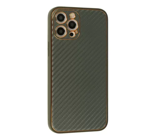 Apple iPhone 12 Pro Kılıf Coco Karbon Silikon - Füme