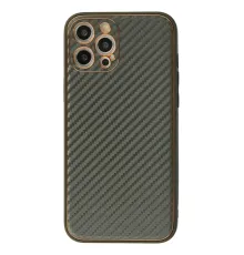 Apple iPhone 12 Pro Kılıf Coco Karbon Silikon - Füme