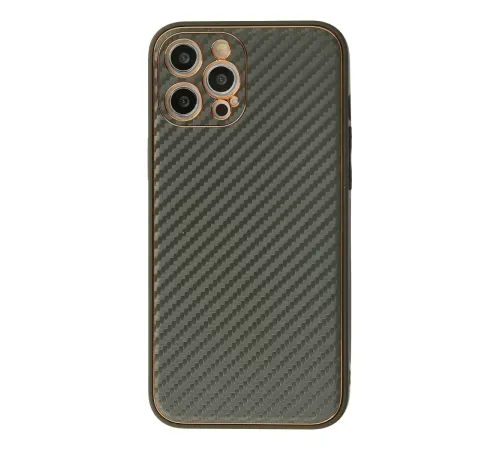 Apple iPhone 12 Pro Kılıf Coco Karbon Silikon - Füme