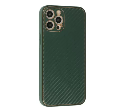 Apple iPhone 12 Pro Kılıf Coco Karbon Silikon - Yeşil