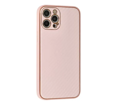 Apple iPhone 12 Pro Max Kılıf Coco Karbon Silikon - Pembe