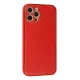 Apple iPhone 12 Pro Max Kılıf Coco Karbon Silikon - Kırmızı