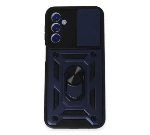 Samsung Galaxy M34 5G Kılıf Pars Lens Yüzüklü Silikon - Lacivert