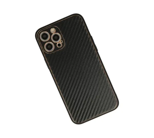 Apple iPhone 12 Pro Max Kılıf Coco Karbon Silikon - Siyah