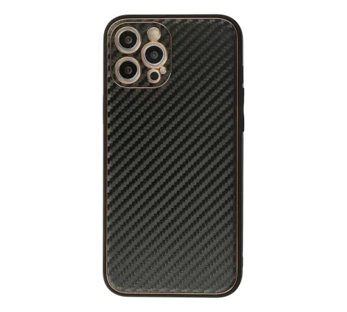 Apple iPhone 12 Pro Max Kılıf Coco Karbon Silikon - Siyah