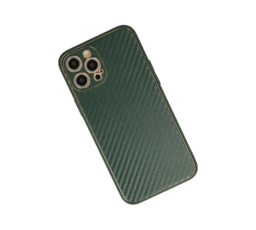 Apple iPhone 12 Pro Max Kılıf Coco Karbon Silikon - Yeşil