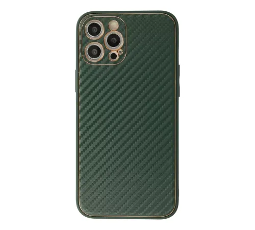 Apple iPhone 12 Pro Max Kılıf Coco Karbon Silikon - Yeşil