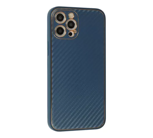 Apple iPhone 12 Pro Max Kılıf Coco Karbon Silikon - Mavi