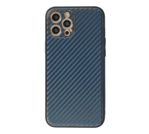 Apple iPhone 12 Pro Max Kılıf Coco Karbon Silikon - Mavi