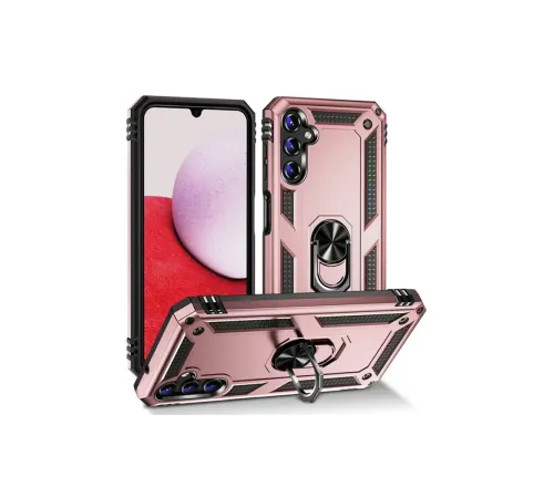 Samsung Galaxy A04S Kılıf Sofya Yüzüklü Silikon Kapak - Rose
