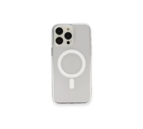 Apple iPhone 14 Pro Max Kılıf Matte Şeffaf Magneticsafe - Şeffaf