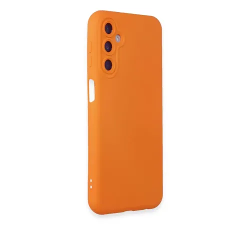 Samsung Galaxy M34 5G Kılıf Nano içi Kadife Silikon - Turuncu