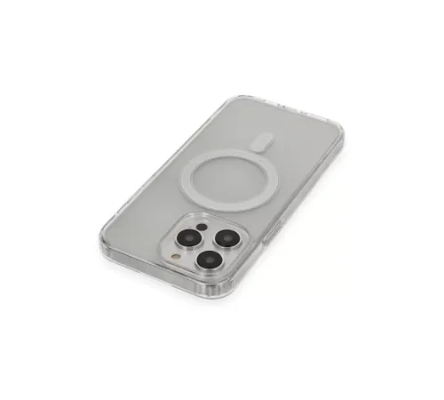Apple iPhone 14 Pro Kılıf Matte Şeffaf Magneticsafe - Şeffaf