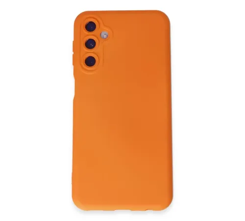 Samsung Galaxy M14 5G Kılıf Nano içi Kadife Silikon - Turuncu