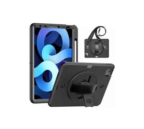 Apple iPad Pro 11 (2020) Kılıf Strap-C Otterbox Tablet Kapak - Siyah