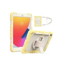 Apple iPad 10.2 (7.nesil) Kılıf Strap New Tablet Kapak - Sarı