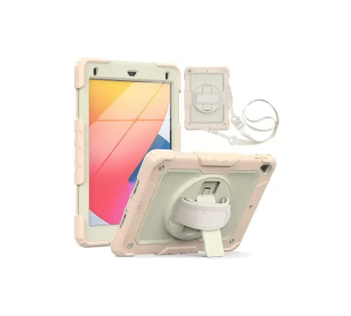 Apple iPad 5 Air 9.7 Kılıf Strap New Tablet Kapak - Pembe