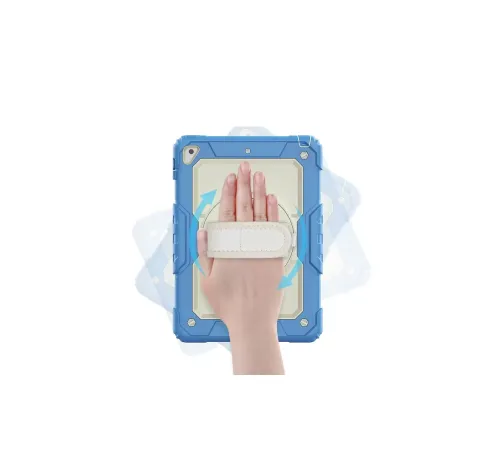 Apple iPad 5 Air 9.7 Kılıf Strap New Tablet Kapak - Mavi