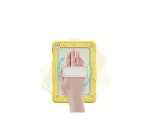 Apple iPad 5 Air 9.7 Kılıf Strap New Tablet Kapak - Sarı