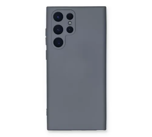 Samsung Galaxy S23 Ultra Kılıf Nano içi Kadife Silikon - Gri