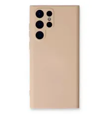 Samsung Galaxy S23 Ultra Kılıf Nano içi Kadife Silikon - Pudra