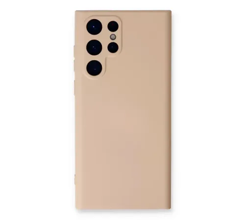 Samsung Galaxy S23 Ultra Kılıf Nano içi Kadife Silikon - Pudra