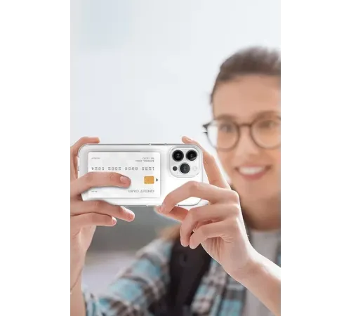 Apple iPhone 13 Kılıf Kart Şeffaf Silikon - Şeffaf