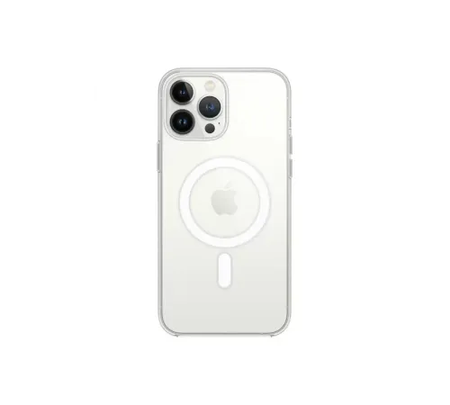 Apple iPhone 13 Pro Max Kılıf Magneticsafe Şeffaf Silikon - Şeffaf