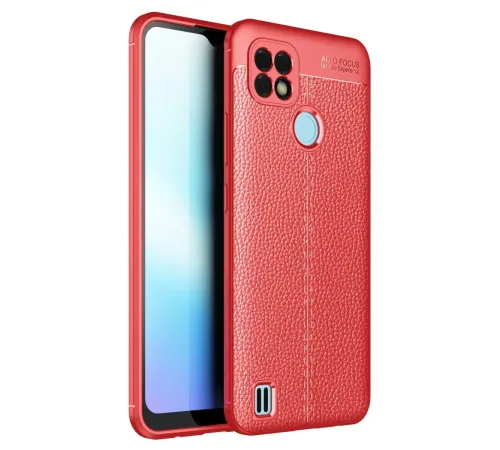 Realme C25 Kılıf Auto Focus Kapak - Kırmızı