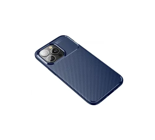 Apple iPhone 13 Pro Kılıf Auto Focus Karbon Kapak - Lacivert