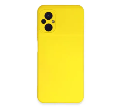 Xiaomi Poco M5 Kılıf Nano içi Kadife Silikon - Sarı
