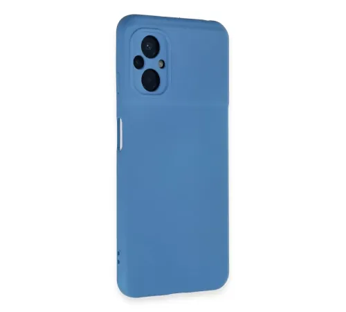 Xiaomi Poco M5 Kılıf Nano içi Kadife Silikon - Mavi