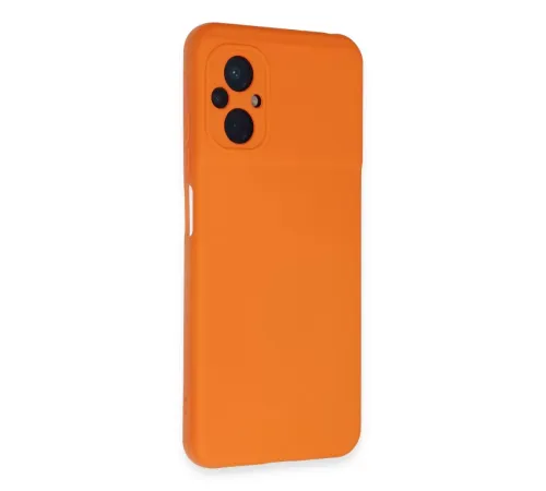 Xiaomi Poco M5 Kılıf Nano içi Kadife Silikon - Turuncu